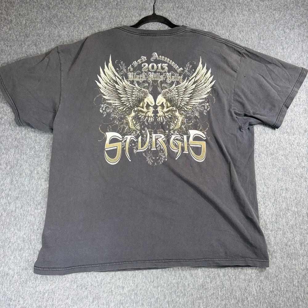 Sturgis T-Shirt Mens XL Black 2013 Black Hills Rally Graphic Biker Tee Delta